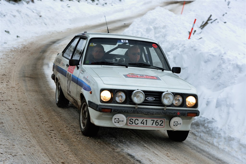 Bent Mikkelsen og Kim Frandsen i Ford Escort RS 2000 rykkede 43 placeringer frem på dagens etape
(Foto: Michael Eisenberg)